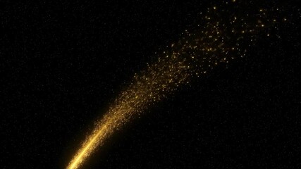 Abstract golden star trail magic dust particle effect - Powered by Adobe