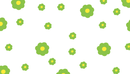 green floral pattern on white background