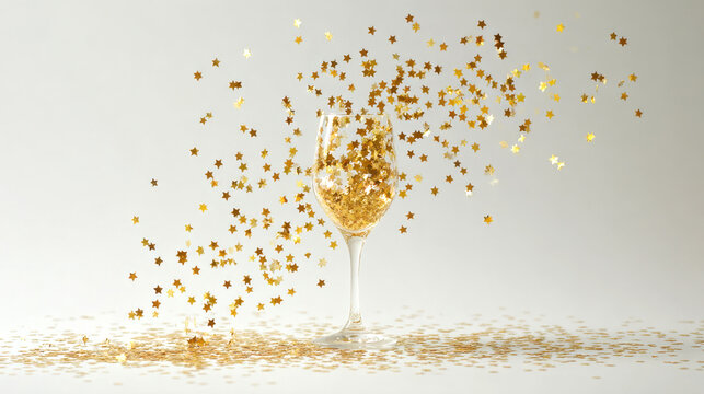 Gold confetti celebration