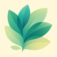 Organic Layered Leaf Abstract Nature Vector Design