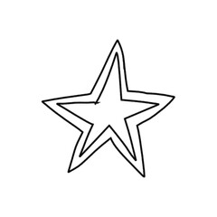 Obraz premium Hand Drawn Doodle Star Vector Illustration