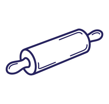 rolling pin outline drawing clip art preview