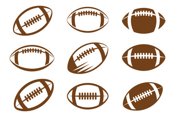American football pattern, oval ball design for sports, popular competition, and winner concept illustration