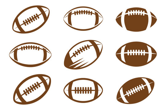 American football pattern, oval ball design for sports, popular competition, and winner concept illustration