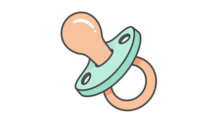 Fototapeta premium Baby Pacifier Illustration Comfort and Soothing.