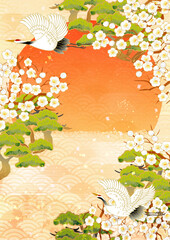 年賀素材美しい和柄背景素材