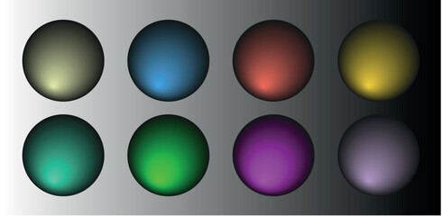 Colorful Magical Fantasy Dreamy Soap Bubbles – Set of Multicolored Transparent Gradient Bubbles with Iridescent Shine for Whimsical Fairytale Designs in Gradiant Background