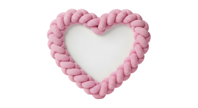Pink heart shape isolated PNG with Transparent Background