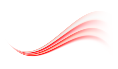Abstract Red Wavy Lines and Smooth Dynamic Light Streaks on Subtle transparent Background