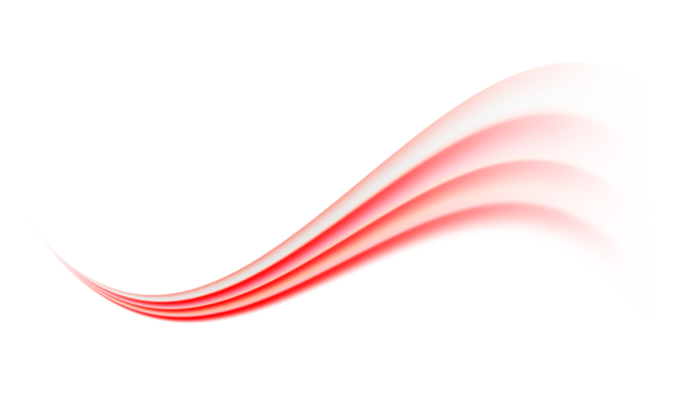 Abstract Red Wavy Lines and Smooth Dynamic Light Streaks on Subtle transparent Background