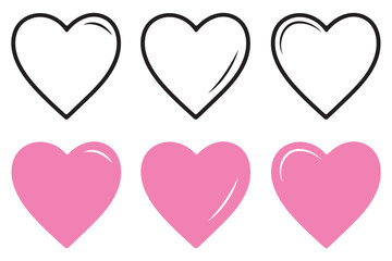 Hearts icon. Sign and symbol. vector.