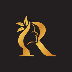  Letter R abstract with dot logo icon abstract design template elements