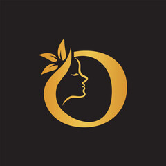  letter o beauty monogram serif logo design
