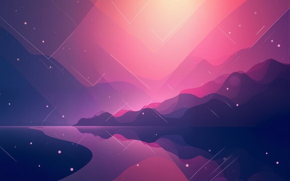 Abstract banner template with a modern gradient background for a business conference announcement. A futuristic and dynamic poster design for a corporate meeting, webinar, seminar, or online course.