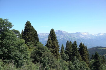 Obraz premium Aussicht bei Le planet bei, La giettaz