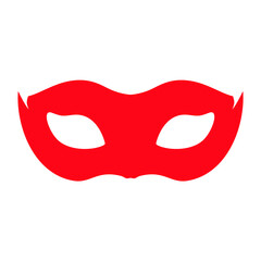 Red Superhero Mask Vector Illustration