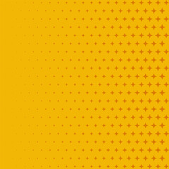 Orange Four Point Stars Linear Halftone