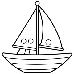 ship on white background