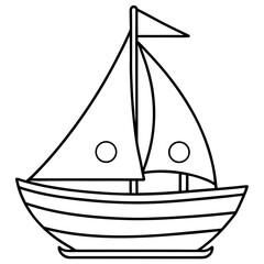 ship on a white background