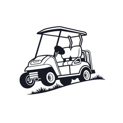 golf cart vector illustration isolated on background