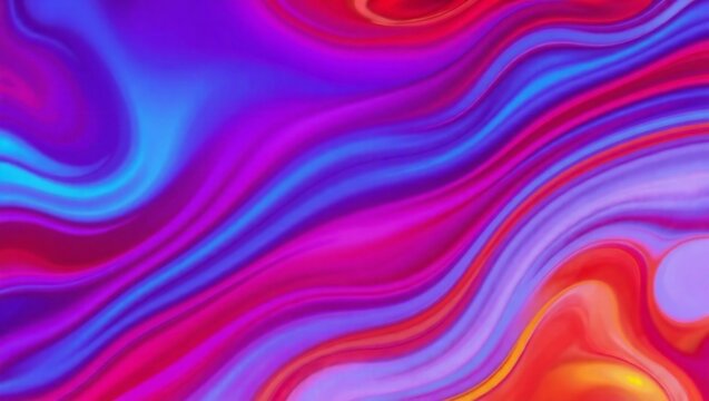 Vibrant swirling abstract background with neon colors - Powered by Adobe