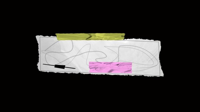 Crumpled Paper Lower Thirds 05 On Alpha