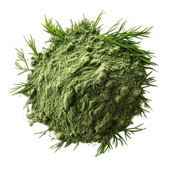 green grass on white background