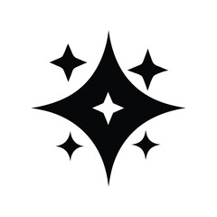 Icon of a stylized starburst, a graphic element suggesting brightness, sparkle, or a special effect, suitable for various design applications