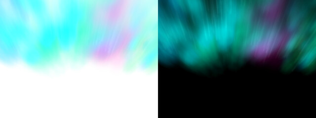 Soft Aurora Borealis magical effect green blue, the elegant aurora lights glowing brightly at nigh