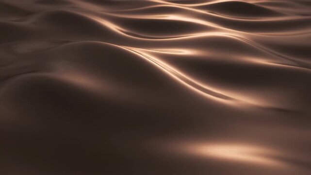 Abstract Bronze Wave Texture Liquid Metal Background