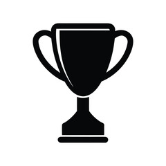 A bold silhouette of a classic trophy cup, symbolizing ultimate victory, success, and outstanding achievement, a powerful emblem of competition, recognition, and excellence