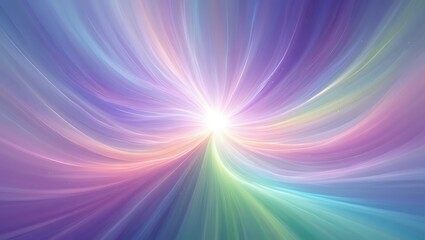 Abstract explosion of vibrant colors radiating from a bright central point