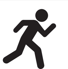 Running man silhouette icon vector illustration