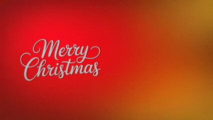 Merry Christmas typography, festive red orange gradient background, elegant script design, holiday greeting card, joyful celebration banner, seasonal cheer, vibrant colors, winter holiday, graphic 