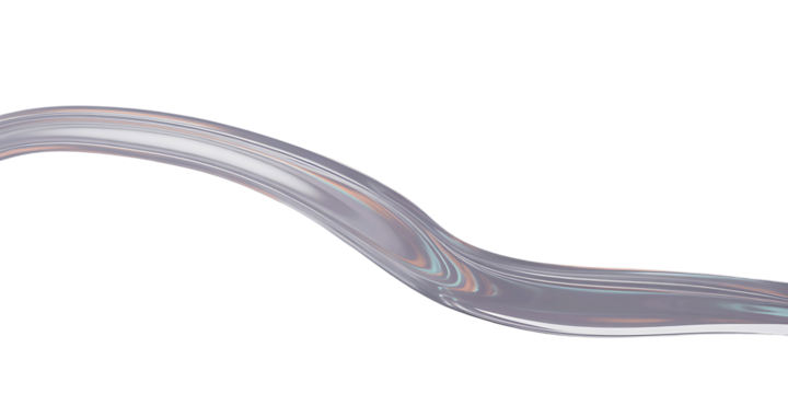 Abstract flowing translucent ribbon with intricate texture against a stark black background