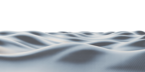 Abstract textured landscape with rolling hills and soft light against a dark background