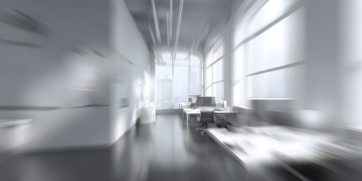 Professional open office space with modern design and bright light offers a spacious, clean work environment for collaboration and productivity - Powered by Adobe