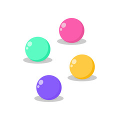 Gum balls. Sweet colorful candies cartoon icon isolated on white background