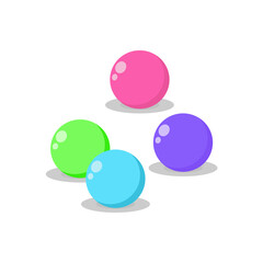 Gum balls. Sweet colorful candies cartoon icon isolated on white background