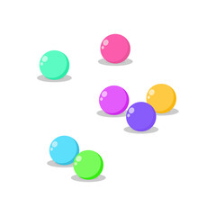 Gum balls. Sweet colorful candies cartoon icon isolated on white background