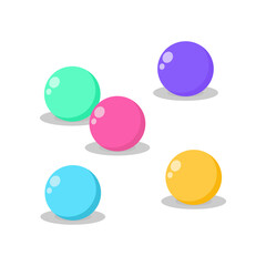 Gum balls. Sweet colorful candies cartoon icon isolated on white background