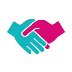 Handshake icon symbolizing business partnership and mutual agreement.