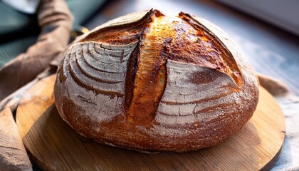 artisan sourdough bread baked fresh with a delicious crust