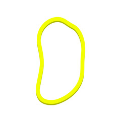 Rubber Band Vector Illustration on White Background