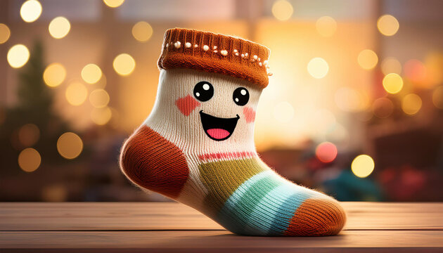 Cute Kawaii Winter Socks Character &ndash; Cozy Warm Knit Design