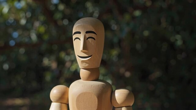 conceptual representing an introverted individual, depicting a unique man who is happy and enjoys isolation, indicating separation or solitude.