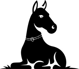 Horse silhouette vector art design