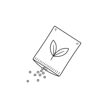 Delicate seed packet illustration sowing hope for future growth, inspiring dreams of gardening success and sustainable living in spring planting season