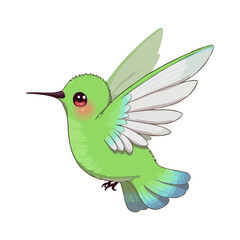 Obraz premium Cute Baby Hummingbird Clipart 09