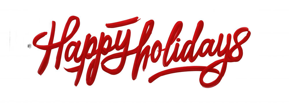 happy holidays christmas calligraphy banner